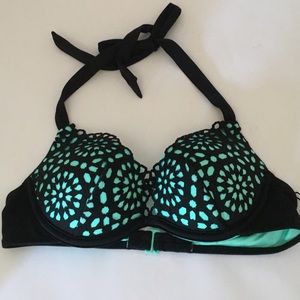 NWT Bikini Top: halter, push up, padded, underwire